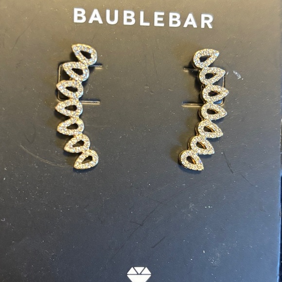 Bauble Bar crystal climbing earrings - Picture 2 of 3